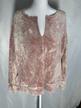 BP Blush Mineral Wash Pullover XS | Oversized Tie Dye Sweatshirt Boho Lounge Top